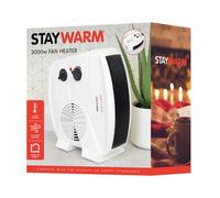 Staywarm 3000W Upright / Flatbed Fan Heater - White