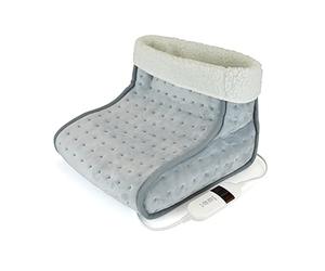 STAYWARM Foot Warmer - Electric - Stop Cold feet - Economical - Perfect Relaxation Gift - Comfy Fleece Lining - Soft and Breathable - Grey - F2891GR, Gray, One Size