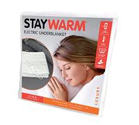 STAYWARM® King Size Luxury Quality Electric Underblanket with Detachable Controller / 2 Heat Settings / Detachable Cord / Machine Washable / Safe All Night Use - 70w - 130 x 120cm - F904 - White