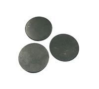 STAZA 3 pcs Premium Round Shungite Stickers for Cell Phone Case Laptop Tablet Computer - Polished Shungite Protection Plate with Carbon Fullerenes, 20mm, Agarwood, no gemstone