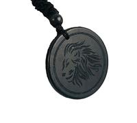 STAZA Energy Harmony Shungite 12 Zodiac Pendant Necklace - Chakra Balance - Handcrafted Constellations Jewelry - Healing Crystal Protection Necklace - Quantum Pendant (Leo)(Leo)