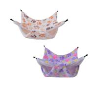 STAZA Sugar Glider Sleeping Pouch Nest, Plush Hanging Cage Bed for Sugar Gliders and Flying Squirrels, Enclosed Sleep Hammock with Metal Hooks, Two Sizes(Dog paw,18 * 18cm)