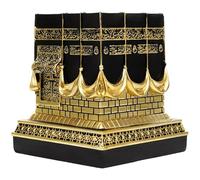 StaZamor Ramadan Decor 5x4 Spiritual Resin Eid Ornament Kaaba Replica Model Islamic Home Decoration for Ramadan Eid Mubarak Weddings Housewarming Gold