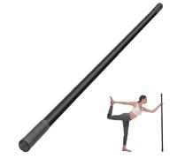 StaZamor Sturdy Steel Yoga Stretching Stick with Non-Slip Ends & Foam Handles, Exercise Pole for Mobility, Flexibility, Balance, Posture Correction, Fitness Training