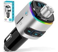 STAZER Wireless Bluetooth FM Transmitter, Wireless Radio Receiver with Hands-Free Kit, USB-A Multi-Port Car Charger, MP3 Music Player with Support for TF Memory Cards and USB Flash