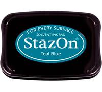 StazOn Ink Pads Tsukineko Multi-Surface Ink Pad, Teal Blue