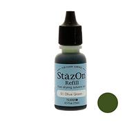 StazOn Ink Tsukineko Re-Inker, Olive Green