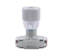 STB G1/4 G3/8 Bi-Directional Flow Restrictor Hydraulic Valve Carbon Steel Flow Control Valve for Hydraulic(STB-G1-4)