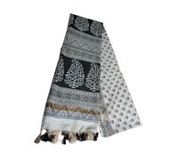 STB-SILK TEXTILES BHAGALPUR Women's Madhubani Print Semi Tussar Soft Silk Saree With Atteched Blouse Piece_Free Size, Black Black, One size