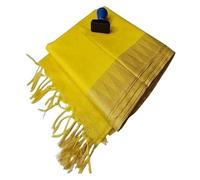 STB-SILK TEXTILES BHAGALPUR Women's Semi Tussar Silk Temple Border Saree With Stripe Blouse Attached, Color & Variations., Natual Yellow, Standard