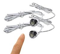 STBTECH 12 V LED Touch Dimmer Switch 5-24 V DC Touch Sensor Switch for LED Strips, with Blue Standby Light, for 17 mm Mounting Hole, (Dupont Wire, Pack of 2)