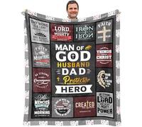 Stbyiz Christian Gifts for Men, Man of God Gifts Blanket 60" X 50", God Father/Faith Based/Religious/Catholic/Bible/Baptism Gifts for Men, Spiritual/Inspirational/Confirmation Presents for Him