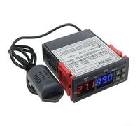 STC-3028 Digital Dual Controller Thermostat for Non-Programmable for HVAC Systems - 12V/24V/110-220V Input, -20°C to +80°C Range, 10A R(12V)