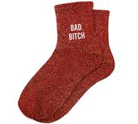 STC, Bad Short Sequin Socks (One Size 36-42), Red, One Size, red, One Size