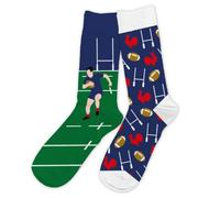 STC - Pair of Passion Rugby Men's Cotton Socks Multicoloured, One Size (39-45) 2 Count