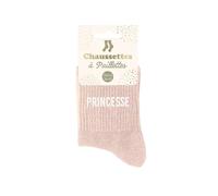 STC - PAIR OF PRINCESSE GLITTER SOCKS WOMEN, Multicolored, One size