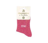 STC, Short Sequin Socks - Head - One Size UK 3-8, Pink, One Size, pink, One Size