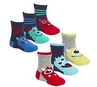 STC Stores Babies / Baby Boys / Girls 6 Pairs of Novelty Design Socks (Monsters, Small)