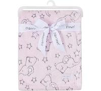 STC Stores Baby Cot / Pram / Crib / Swaddle Blankets - 100% Cotton Cellular or Soft Fleece and Waffle (Fleece - Pink Elephant)