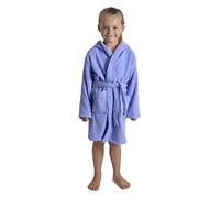 STC Stores Childrens Plain 100% Cotton Hooded Terry Towelling Bath Robe/Dressing Gown (Lilac, 11-12 Years)