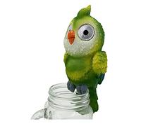 STC Stores Parrot / Tropical Bird Solar LED Light Plant Pot Hanger / Sitter (Green)