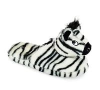 STC Stores Womens Ladies Soft Comfy Novelty 3D Slippers ~ Animal Character House Slipper (Zebra - Open Back, M, medium)
