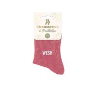 STC Wesh Short Sequin Socks, Women's, Adult, Modern Style, Pink, One Size, 1 Count