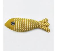 STCCNB Self-play Cat Toy Simulation Fish Catnip Plush Pillow, Teething Chew Toy for Kittens, Interactive Cat Wand, Daily Pet Supplies，pale yellow：21 * 8cm