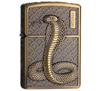 STCCNB Snake Lighter 2025 Year of the Snake Gifts，Replaceable for Zippo (Only Case), Compatible Insert Size 3.6cm * 1.2cm * 5cm