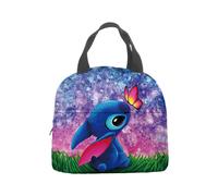 (STCH-10) Cartoon Stitch Lunch Bag Oxford Insulated Lunchbox Aluminium Foil Picnic Bag Tote