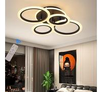 STCH Ceiling Lights Dimmable, 60W Flush Ceiling Light, LED Chandelier Ceiling Lamps with Remote, Ceiling Lamps for Bedroom Living Room Kitchen Hallway Office,3000-6500K