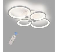 STCH Ceiling Lights Dimmable, Light Fittings Ceilings Round 60W, Ceiling Lights for Bedroom, Flush Ceiling Light with Remote, Ceiling Lamp for Kitchen Hallway Balcony Home Office, 3000-6000K