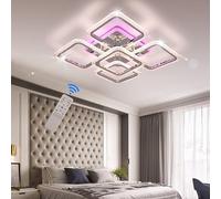 STCH Ceiling Lights, Led Ceiling Light Modern 100W, Light Fittings Ceilings Dimmable 3000-6500K, Chandelier Ceiling Light with Remote, Ceiling Lighting for Living Room Kitchen Bedroom Dining Room