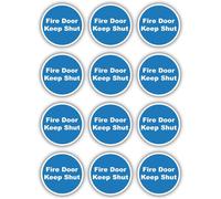 Stcky 12 x Fire Door Safety Signs [BS-5499 Complia