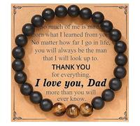 STCORPS7 Mens Natural Stone Bracelet - Anniversary Graduation Birthday Fathers day Easter Christmas Valentine's Day Gifts for Son, Dad, Step Dad, Brother, Nephew, Lover