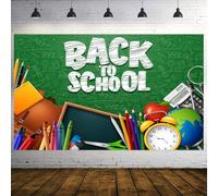 STCREE 7x5ft First Day of School Backdrops Crayons Pencils Books Chalkboard Photography Background Online Teaching Party Classroom Decorations BJOKEE26