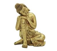 STCREE Resin Napping Indian Buddha Statue 27cm(H) Attract Wealth Lucky Home Shop Office Decoration TQGJST54