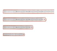 STCRERAG 4 Pcs Stainless Steel Ruler Set Metal Straight Edge Rulers Metric Imperial Dual Marking Rulers Precision Engineering Ruler for Office Engineering Drawings(15/20/30/40cm)