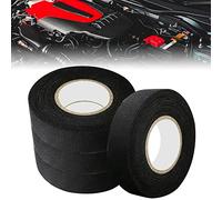STCRERAG 4 Rolls Wiring Harness Tape, 19mm X 15M Wiring Loom Tapes Adhesive Fabric Cloth Tape Heat-Resistant Black Loom Binding Felt for Car Auto Vehicle Trucks