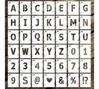 STCRERAG 42 Pcs Letter and Number Stencils, 4 inch Lettering Stencil Set Plastic Alphabet Stencils Reusable Letter Stencil Craft Stencil Calligraphy Stencil for DIY Painting on Wood Home Craft Decor