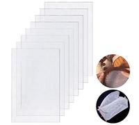 STCRERAG 8 Pcs Plastic Canvas Sheets 6CT White Plastic Needlepoint Canvas Mesh Canvas Sheets Cross Stitch Plastic Meshes for Embroidery Crafting Knit and Crochet Projects, 32 * 21cm