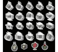 STCRERAG 80 Pcs Transparent Dried Flower Bookmarks, Clear Pressed Flower Bookmark Bottle Shaped Bookmarks Botanical Specimen Bookmark Maker Transparent Flower Page DIY Bookmark for Crafts