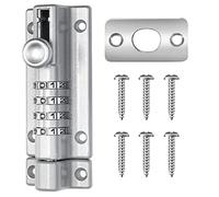 STCRERAG Combination Bolt Lock, 4 Unique Combination Locking Bolt Combi Bolt Door Lock Heavy Duty Sliding Lockable Padbolt Door Latch Lock with Anti-Tamper Screws for Gate Shed Garage Fence, 120mm