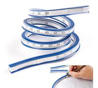 STCRERAG Flexible Curve Ruler,60cm Flexible Rulers Plastic Measure Woodworking Tool Bendy Rule for Drafting Engineering Drawing(Double Side Scale)