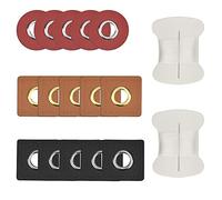 STCRERAG Imitation Leather Eyelet 36 Pcs Square/Round Eyelet Patches Imitation Grommets Sewing Patches Eyelet Hole Hoodie Patch with 2 Sewing Threads for Sewing on Hoodies Sweat Jackets Sweaters