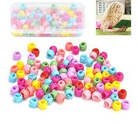 STCRERAG Mini Hair Claw Clips,100 PCS Hair Beads Claw Candy Color Round Hair Clips Colorful Bead Plastic Hair Pins Clips Small Hair Claws with a Storage Box for Girls Women Accessory (Random Color)