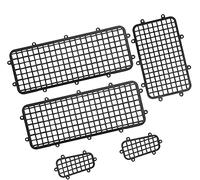 STCRERAG RC Car Window Protection Nets 5 PCS RC Window Mesh Metal Rear/Side/Tail Window Protection Nets RC Crawler Car Remote Control Parts Accessories for Traxxas TRX4 1/10 RC Crawler Car