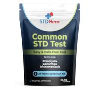 STD Hero At-Home Common STD Test Kit for Women and Men - Test for the Top Three STD's - Private At-Home Collection- Simple, Discreet, Easy-to-Use Testing with Fast Online Results