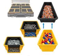 STD. ISSUE Nesting Bin Inserts (3-Pack) for DeWalt ToughSystem 2.0 Organizers DWST08020 & DWST08040 - Bins Only, Organizer Not Included - Small Parts Trays for Fasteners & Bits (Black)