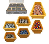 STD. ISSUE Nesting Bin Inserts (3-Pack) for DeWalt ToughSystem 2.0 Organizers DWST08020 & DWST08040 - Bins Only, Organizer Not Included - Small Parts Trays for Fasteners & Bits (Yellow)